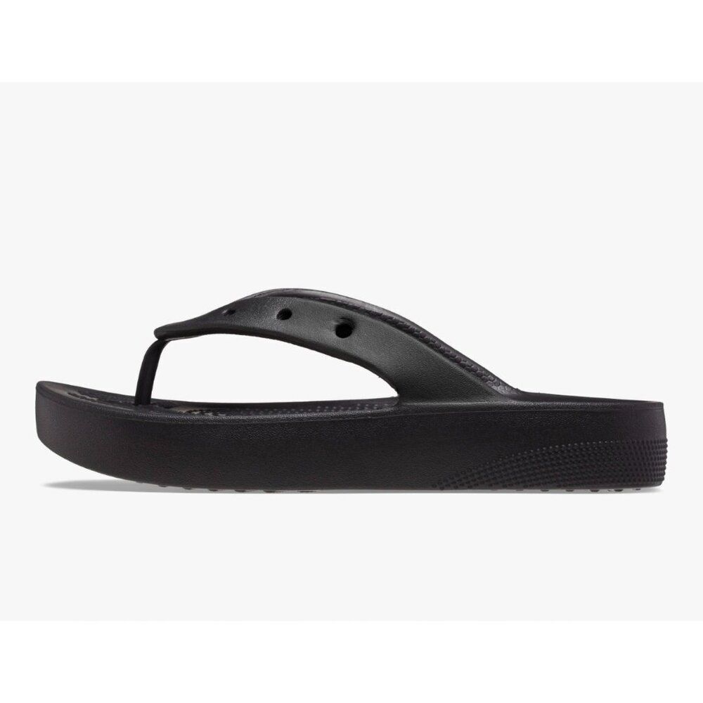 Crocs Black Women’s Platform Thong Flip Flop Slippers Sandals Size 8